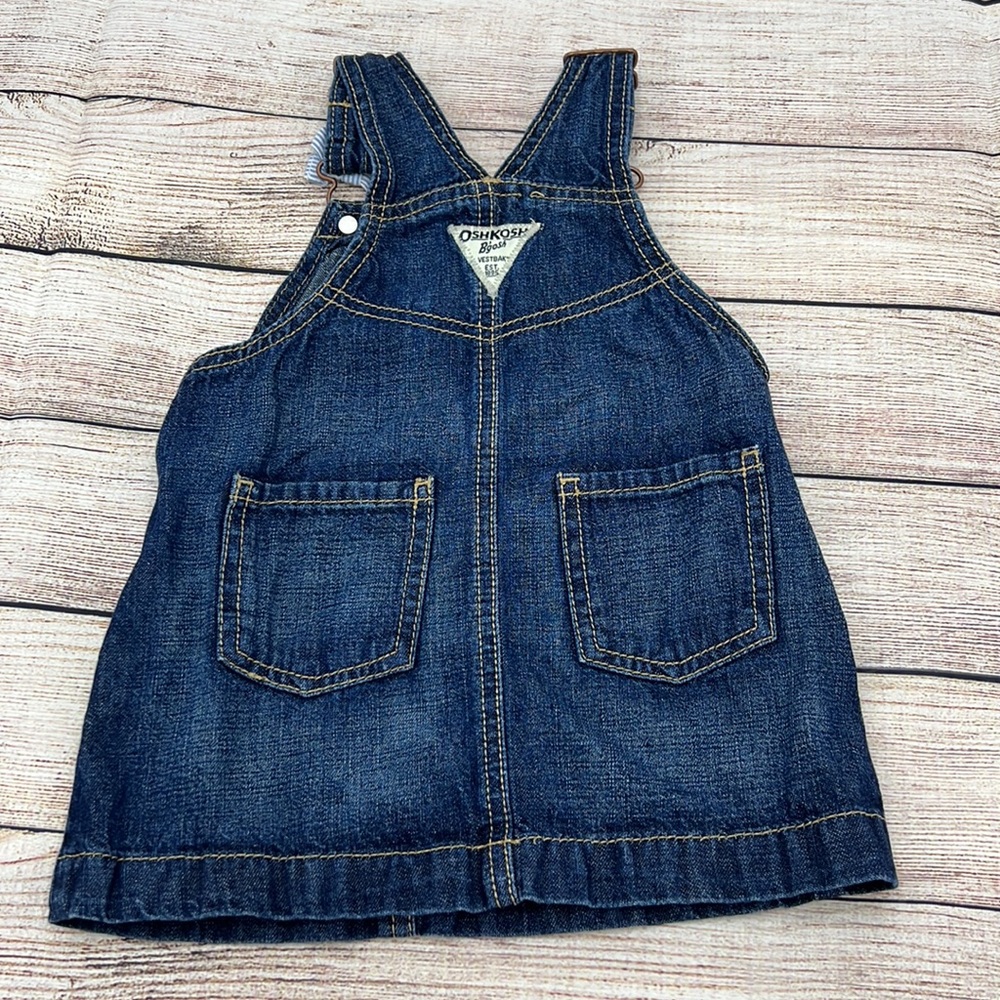 OshKosh Jean Skirt Overalls Sz 18 M - Picture 3 of 4